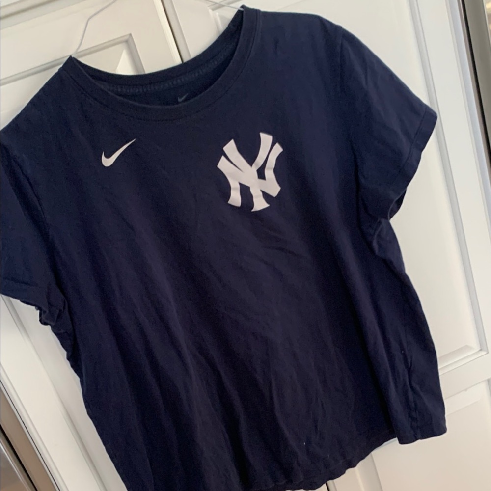 Nike womens Navy Blue T-Shirt. NY. Jeter 2. Size 2XL